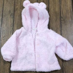 Rumble Tumble Pink Fuzzy Bear Ear Jacket